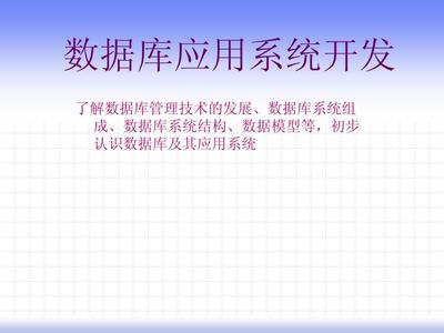 數(shù)據(jù)庫(kù)應(yīng)用系統(tǒng)開(kāi)發(fā)
